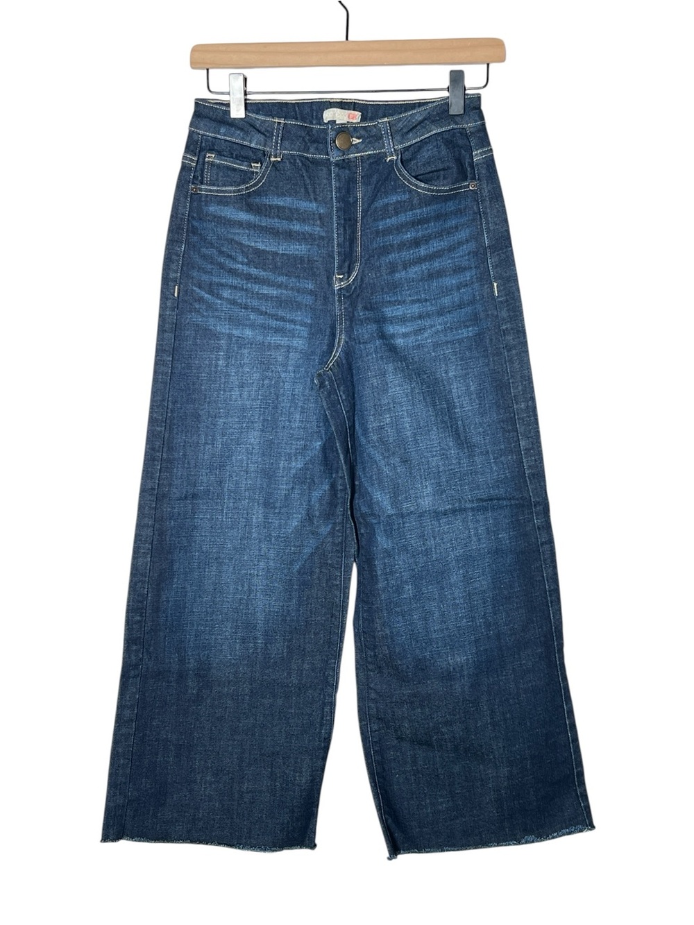 Gianni Bini Classic Wide-Leg Crop Women’s Jeans in Dark Blue size 3 B110